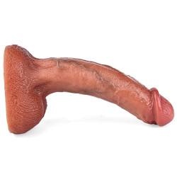 RealCockz Gode Curved Balls 16 x 3.5cm Marron